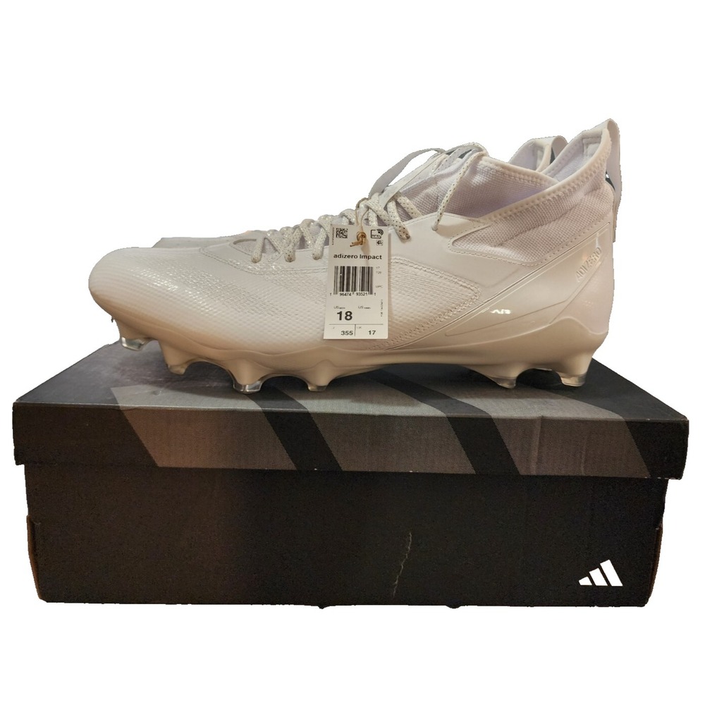 adidas® (Men's 18) adizero™ Impact Football Cleats‎ in Triple White - $130